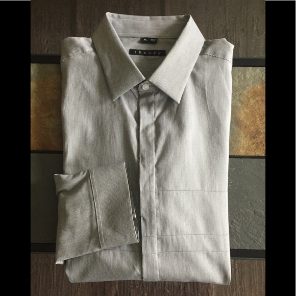 Theory Luxury Shirt XL Unique Hand Stitched - Picture 2 of 8